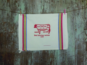 Cuts of Beef Tea Towel