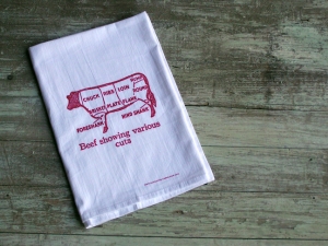Choice Cuts of Beef Flour Sack Towel - discontinued