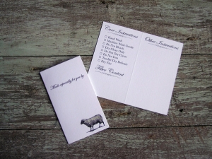 Sheep Care/Launder Instruction Gift Card